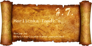 Herlicska Tamás névjegykártya